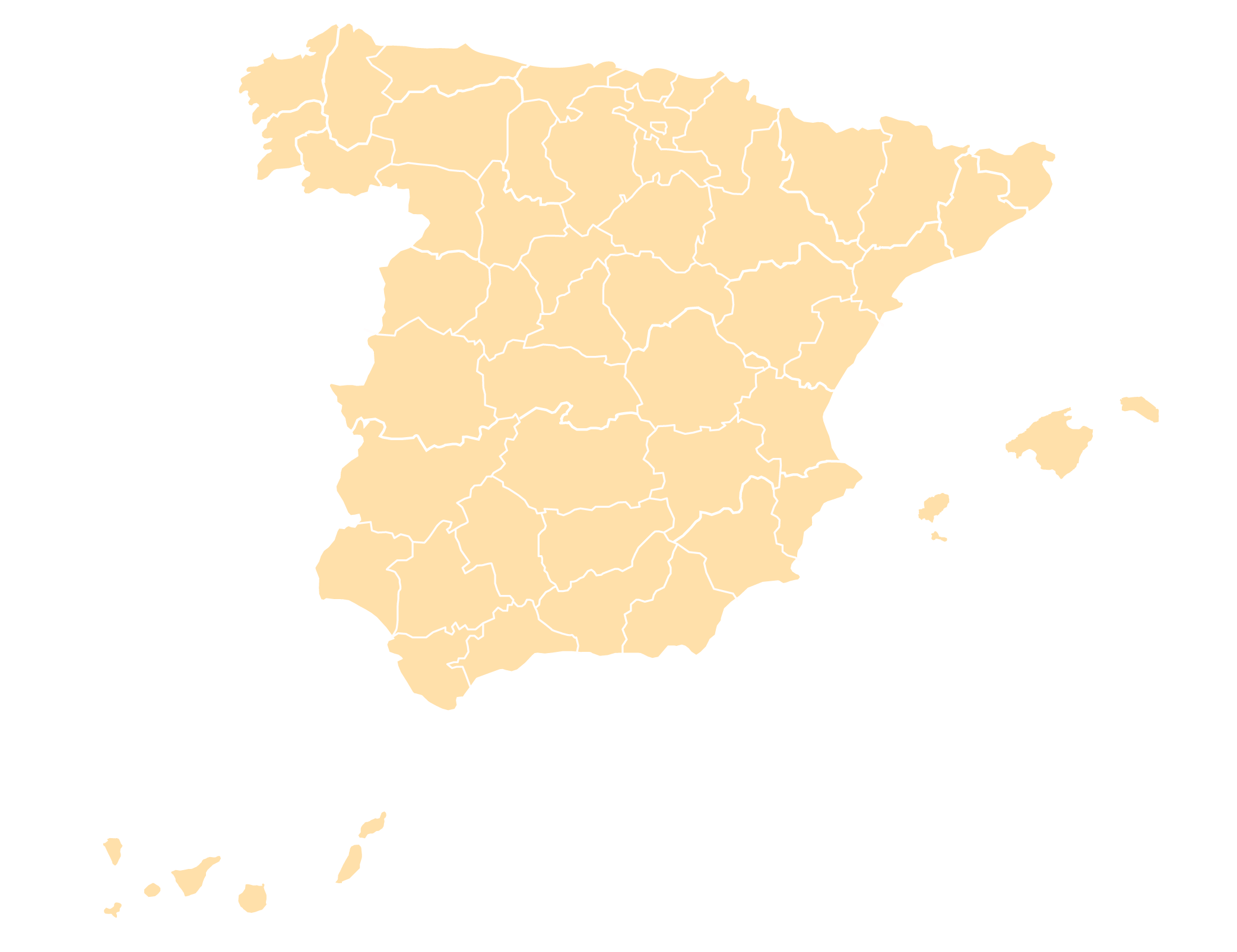 Mapa de España con opticas Claravision